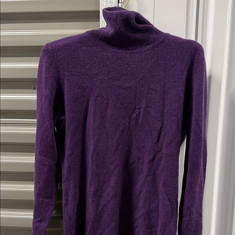 Luxurious Purple Turtleneck Sweater